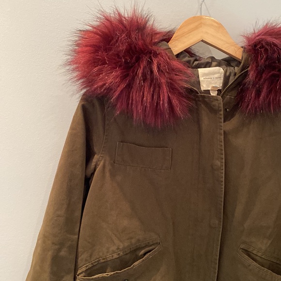 Aritzia -silence & Noise jacket with faux fur trim women’s XS - Picture 3 of 10